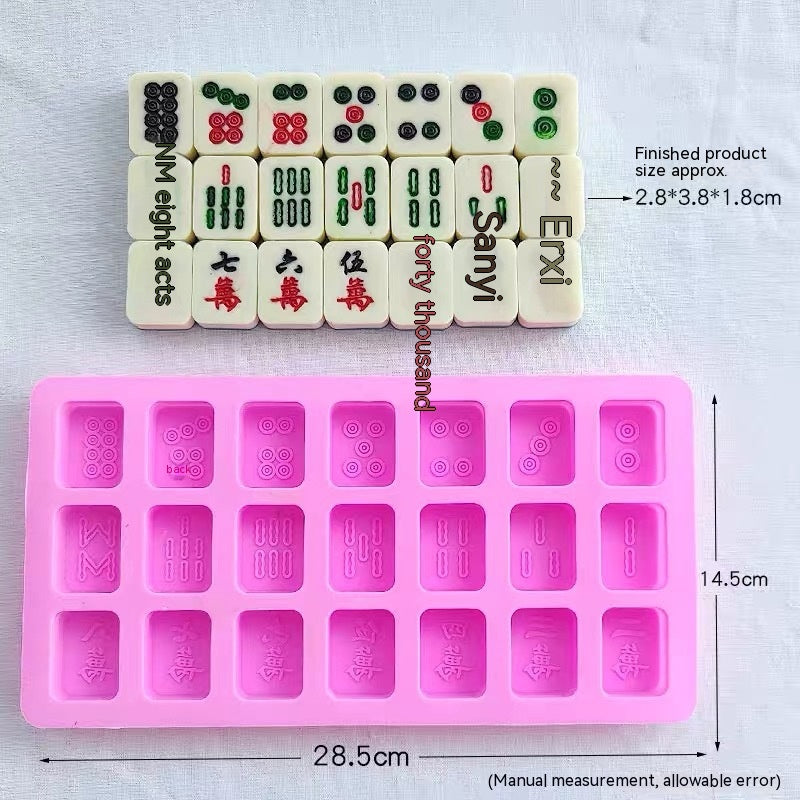 Silicone Mahjong Suit Mold Accessories Tool Epoxy