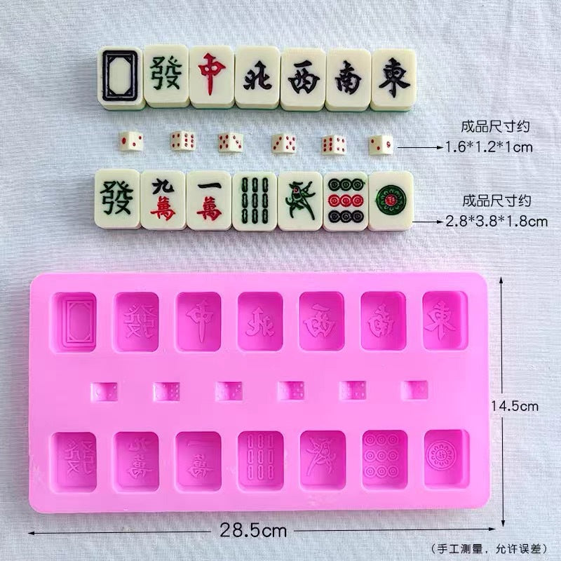 Silicone Mahjong Suit Mold Accessories Tool Epoxy