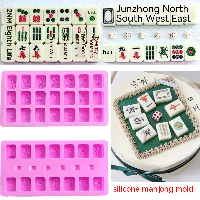 Silicone Mahjong Suit Mold Accessories Tool Epoxy