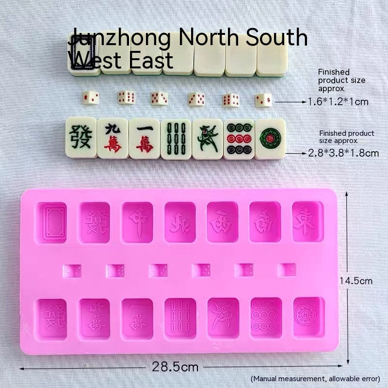 Silicone Mahjong Suit Mold Accessories Tool Epoxy